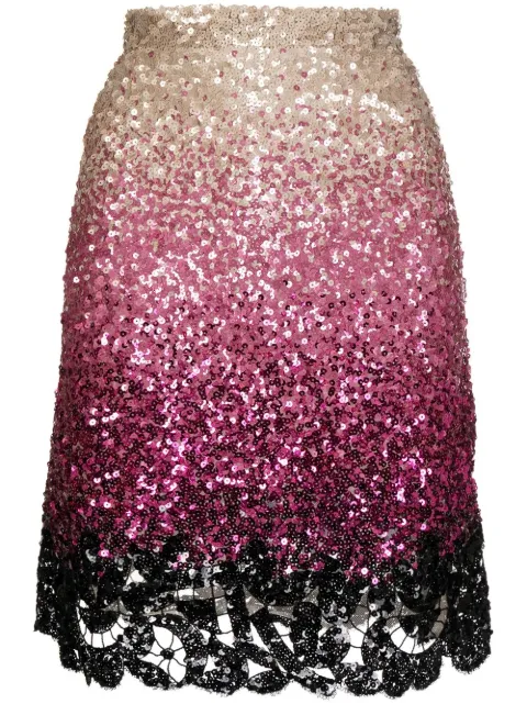 Ermanno Scervino sequinned gradient-effect mini dress
