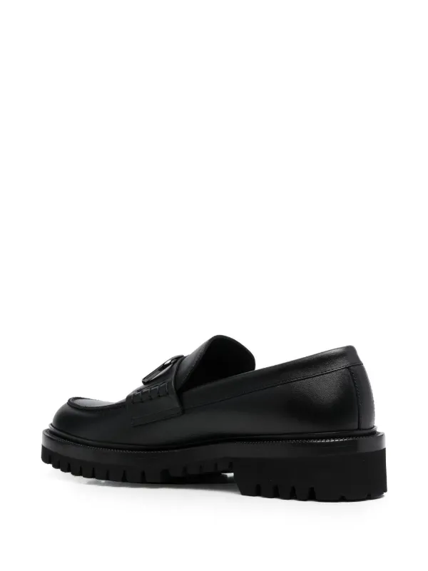 Valentino Garavani VLogo Signature Leather Loafers | Black