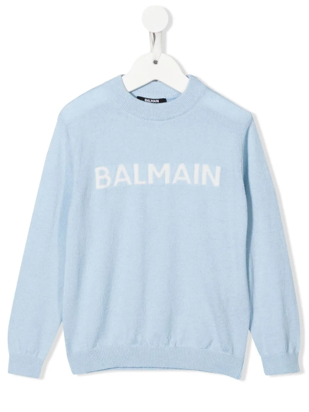 

Balmain Kids suéter tejido con logo en intarsia - Azul