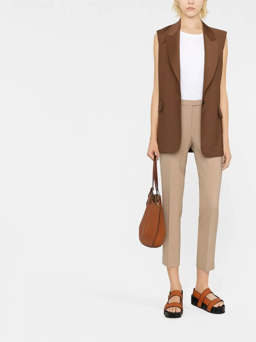 Peserico Cropped pantalon - Beige