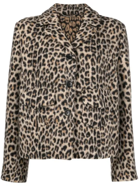 Ermanno Scervino leopard-print single-breasted blazer 