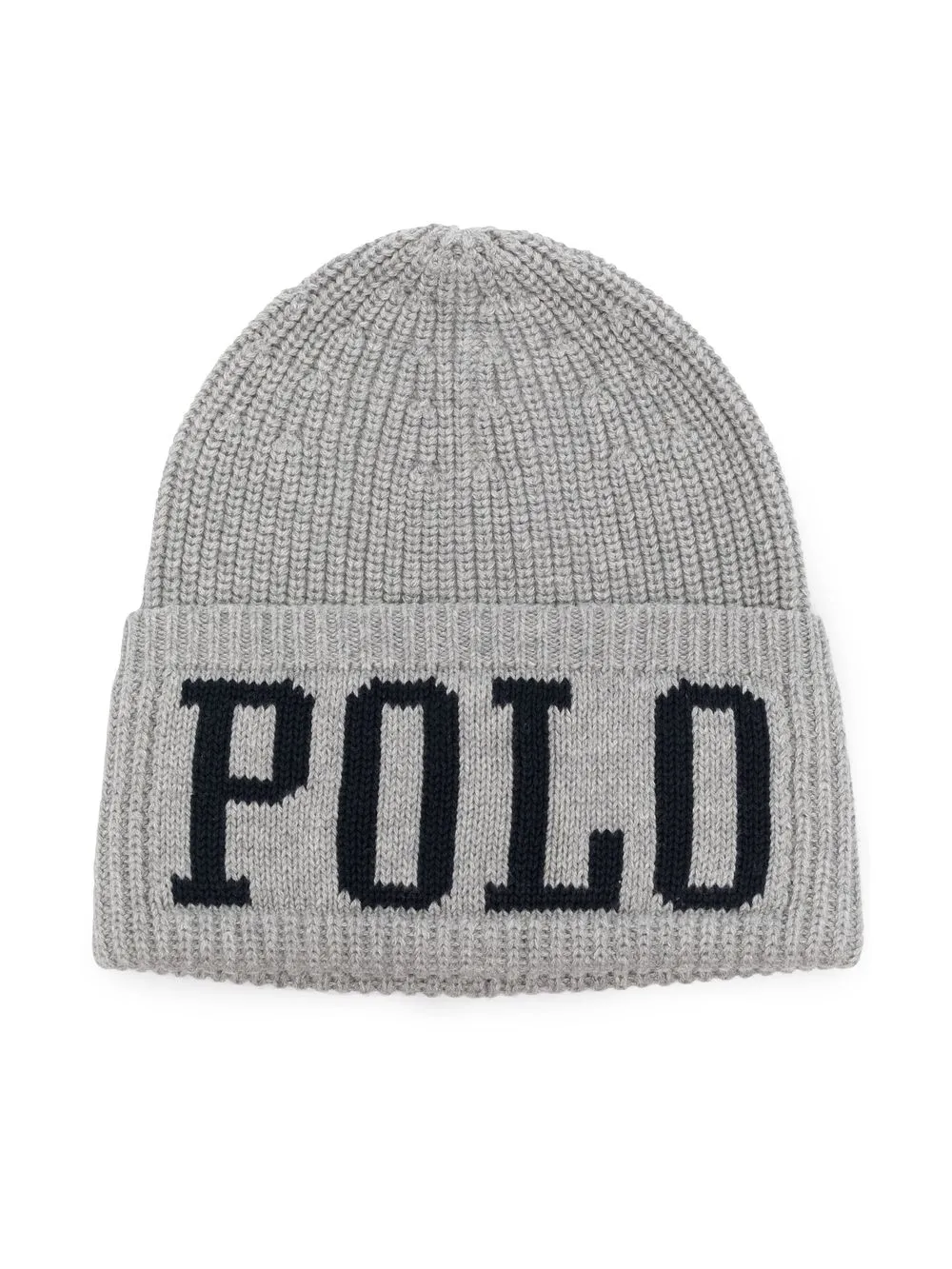 

Ralph Lauren Kids logo ribbed-knit beanie - Grey