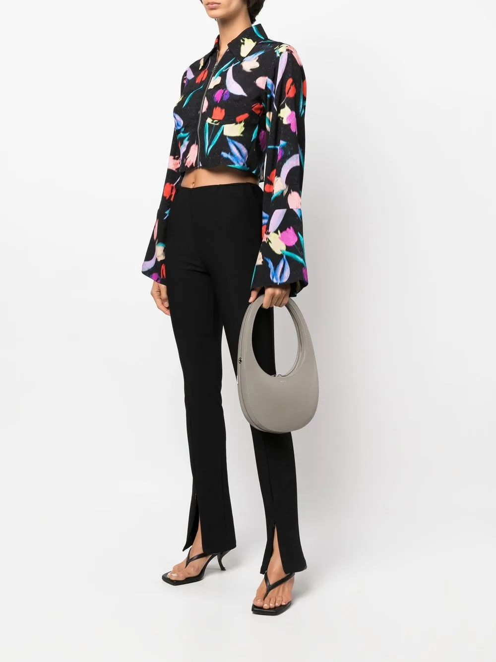 Coperni Leren crossbodytas - Grijs