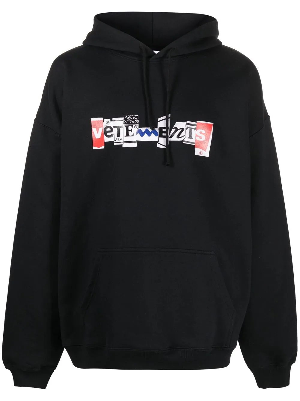 

VETEMENTS hoodie con logo estampado - Negro