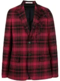 Valentino Garavani checked single-breasted blazer - Red