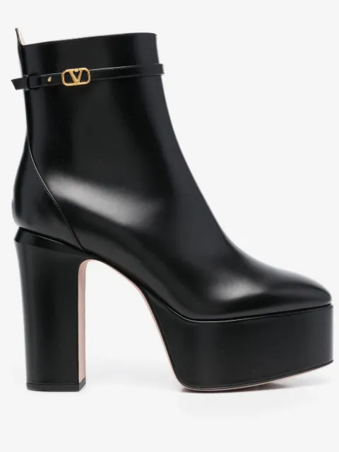 Valentino Garavani 120mm Tan-Go platform ankle boots