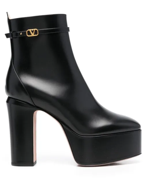 Bottines 125 mm à boucle logo - Valentino Garavani - Modalova