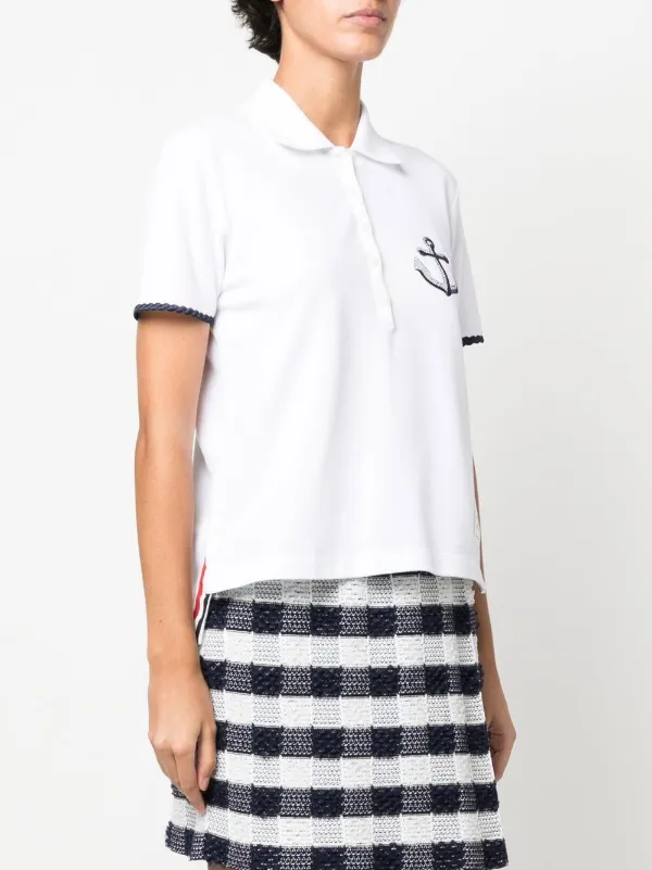 Thom Browne anchor motif Polo Shirt White FARFETCH CA