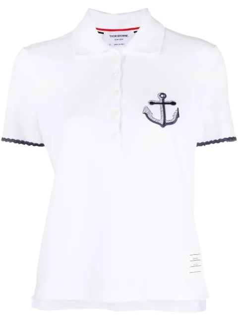 Thom Browne - anchor-motif polo shirt