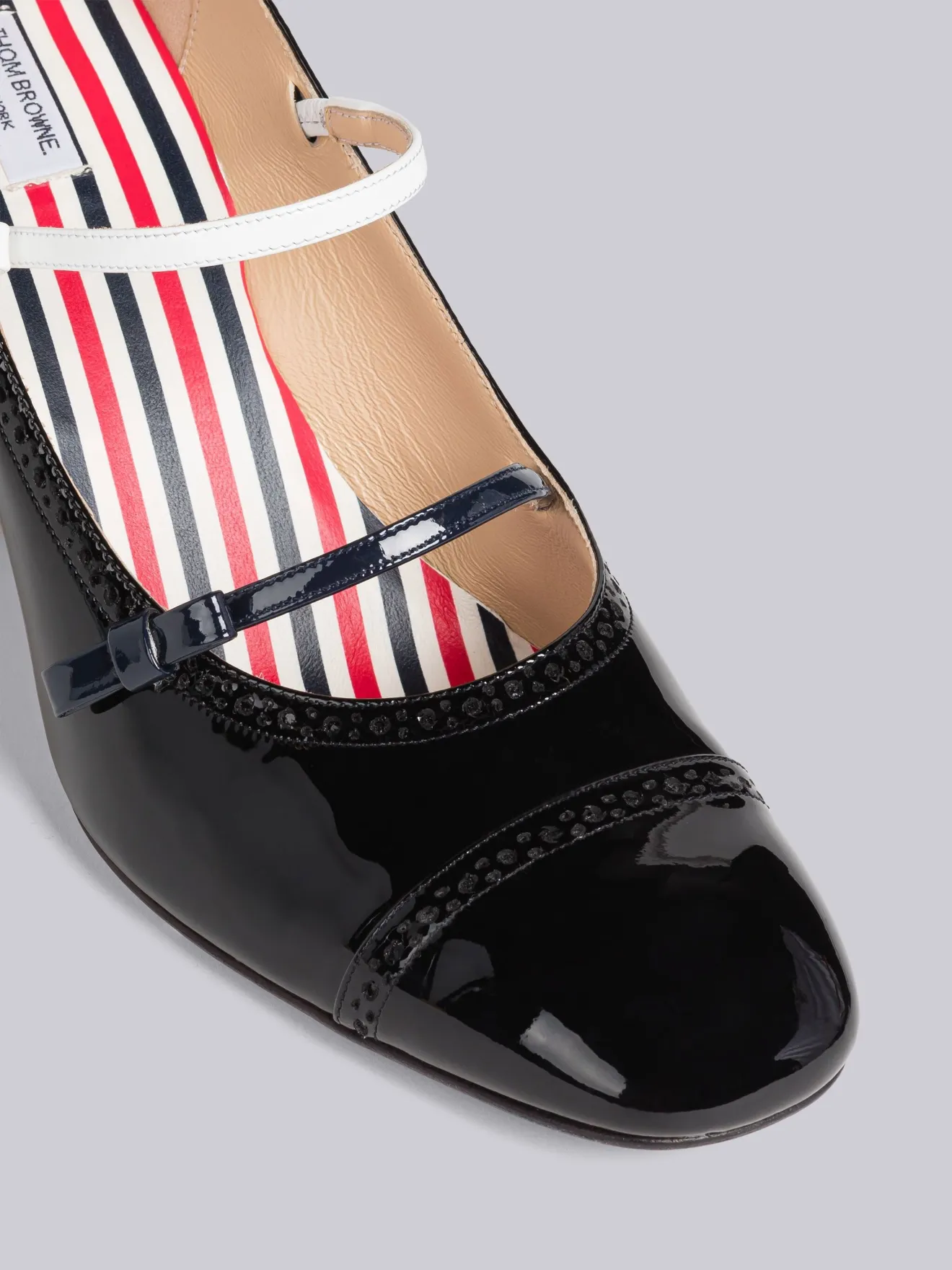 Soft Patent Bow Strap Court Shoe Thom Browne Official