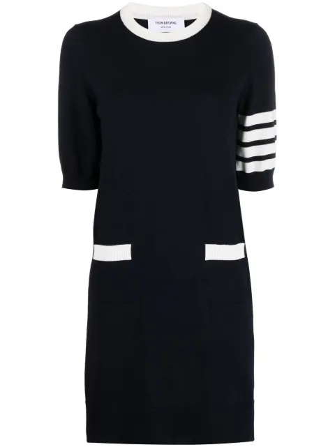 Thom Browne Hector-embroidery knitted minidress