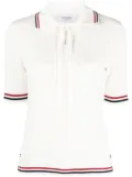 Thom Browne RWB pointelle polo shirt - White