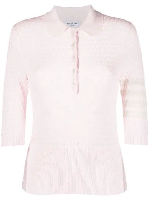 Thom Browne Polo con dettaglio a 4 righe