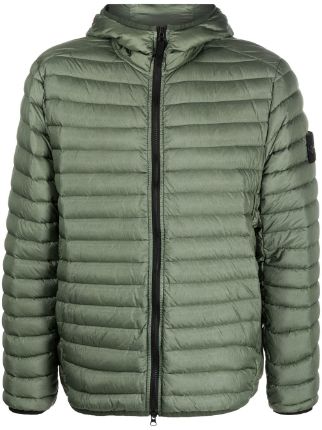 Stone Island Compass-patch Hooded Down Coat - Farfetch