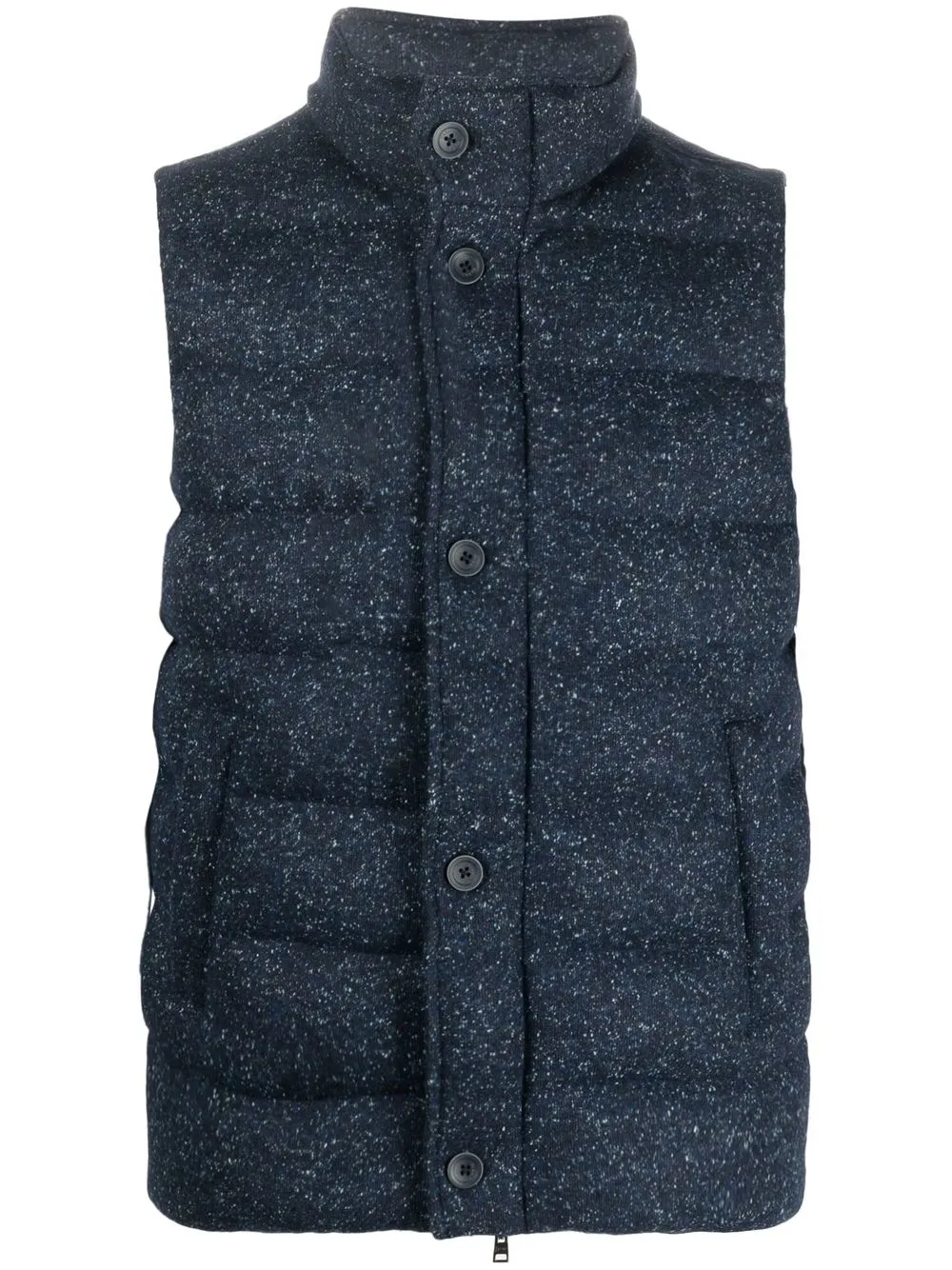 

Herno melange-effect padded gilet - Blue