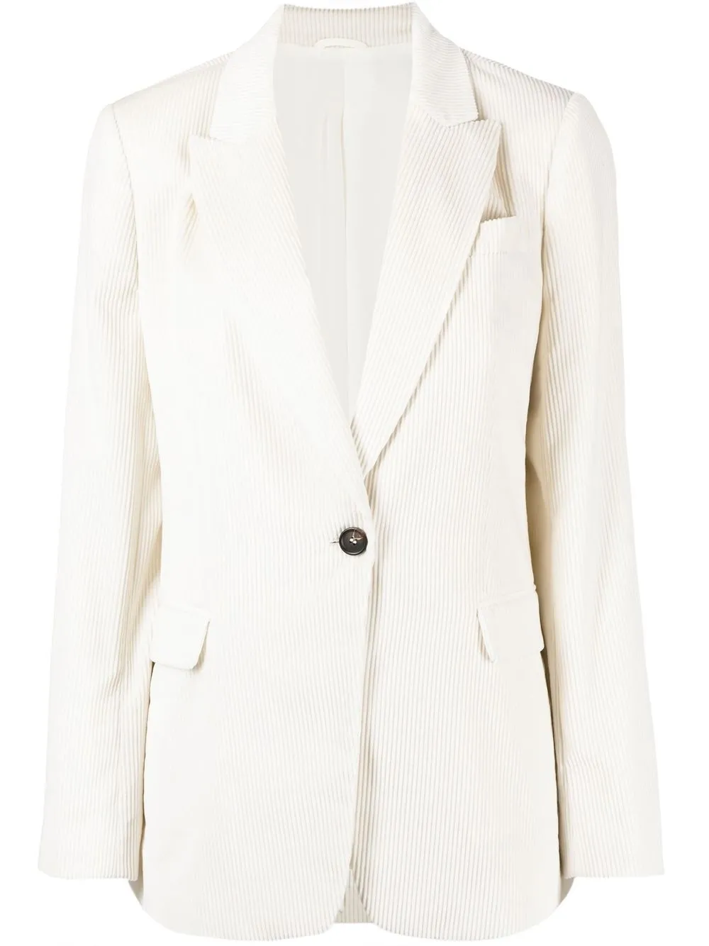 

Brunello Cucinelli blazer de canalé con botones - Blanco