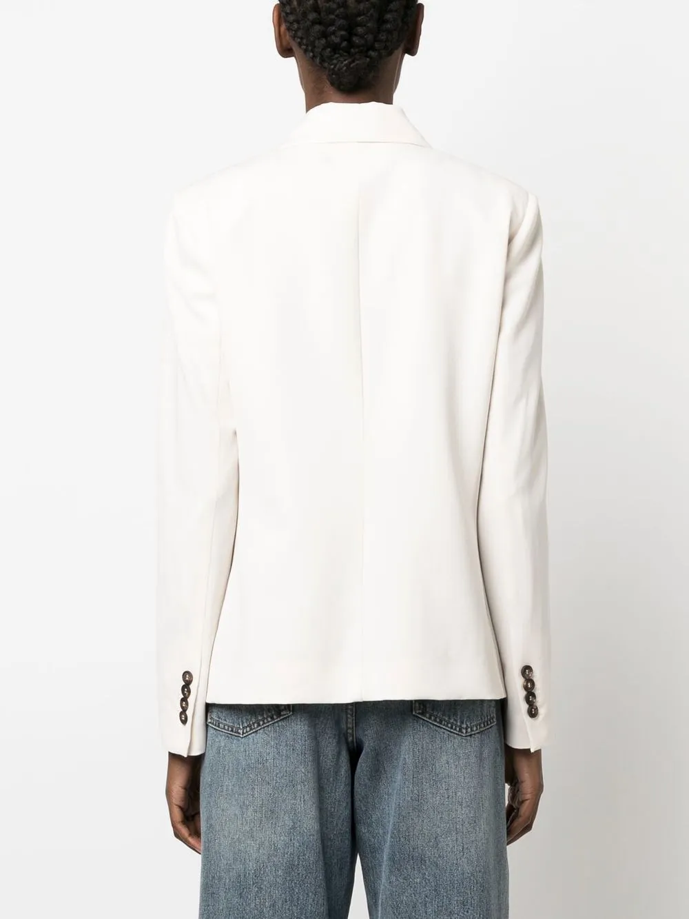 Brunello Cucinelli Double-breasted Blazer In Neutrals