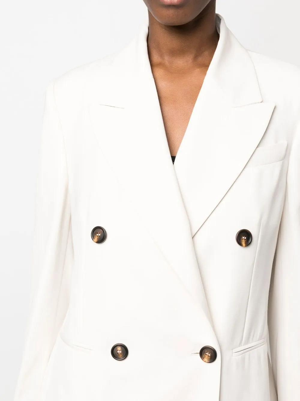 Brunello Cucinelli Double-breasted Blazer In Neutrals