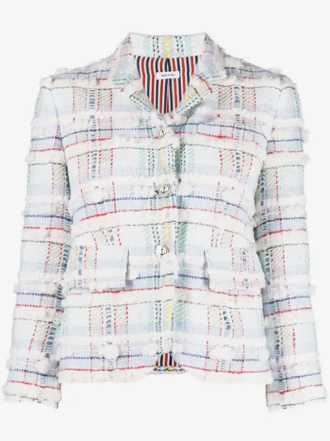Thom Browne pouf tweed checked blazer