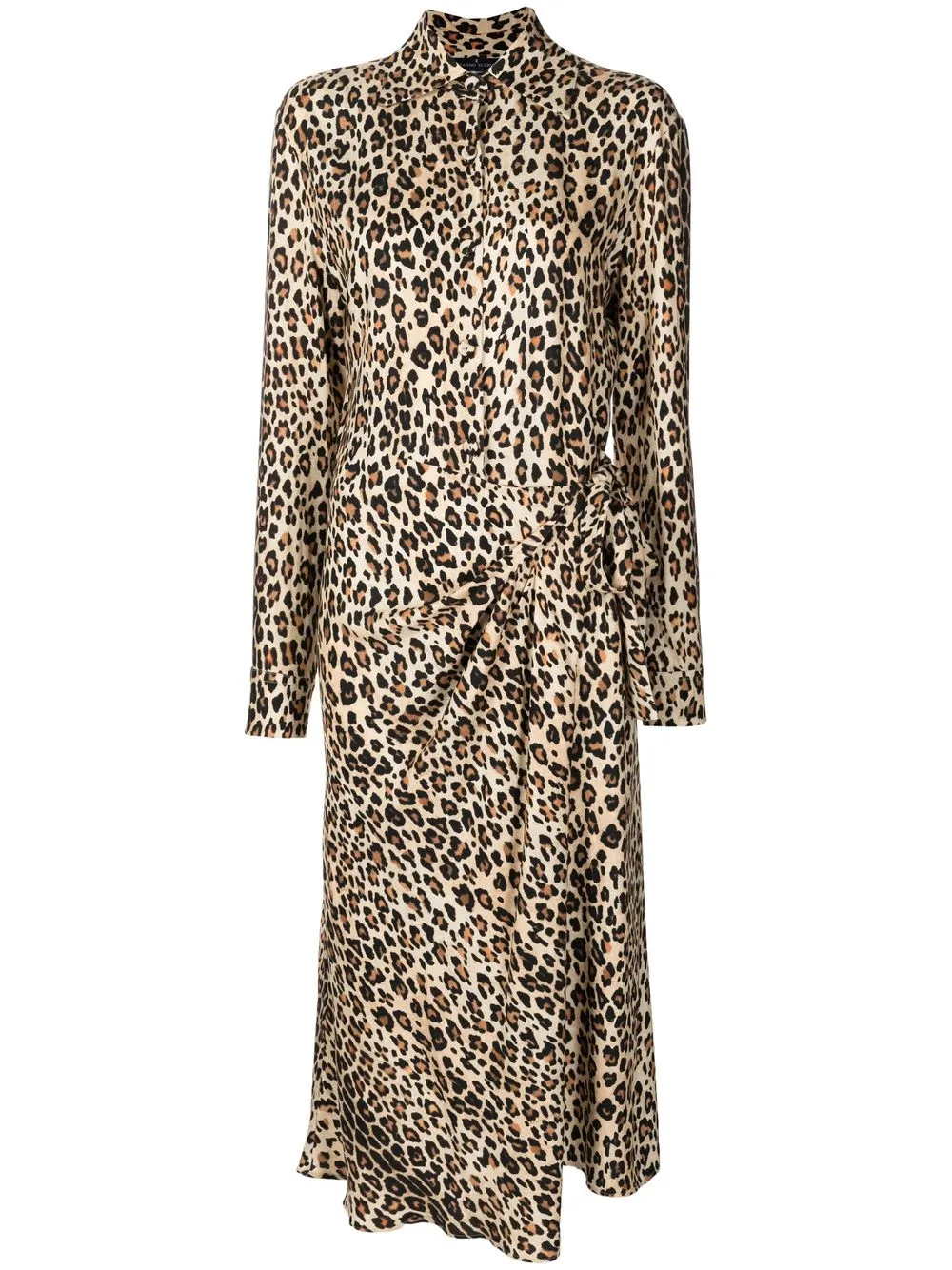 

Ermanno Scervino vestido camisero largo con estampado de leopardo - Marrón