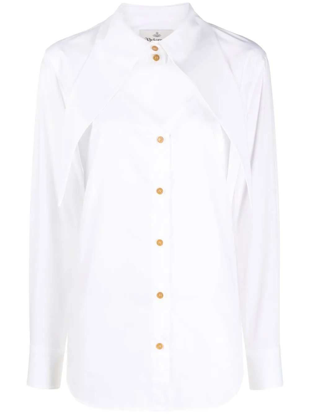 

Vivienne Westwood camisa deconstruida con botones - Blanco