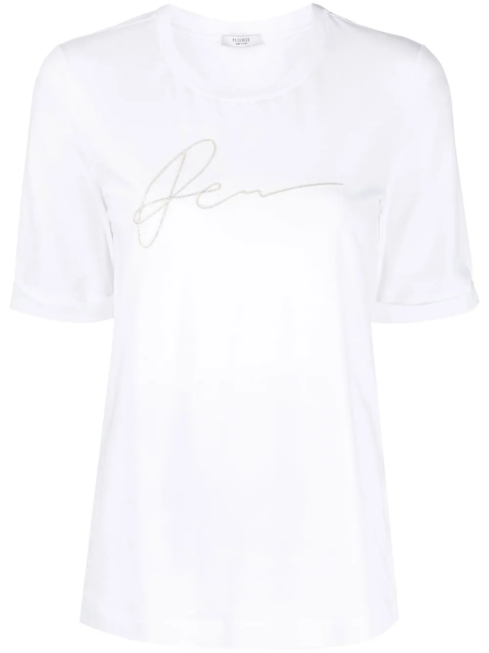 

Peserico playera con logo bordado - Blanco