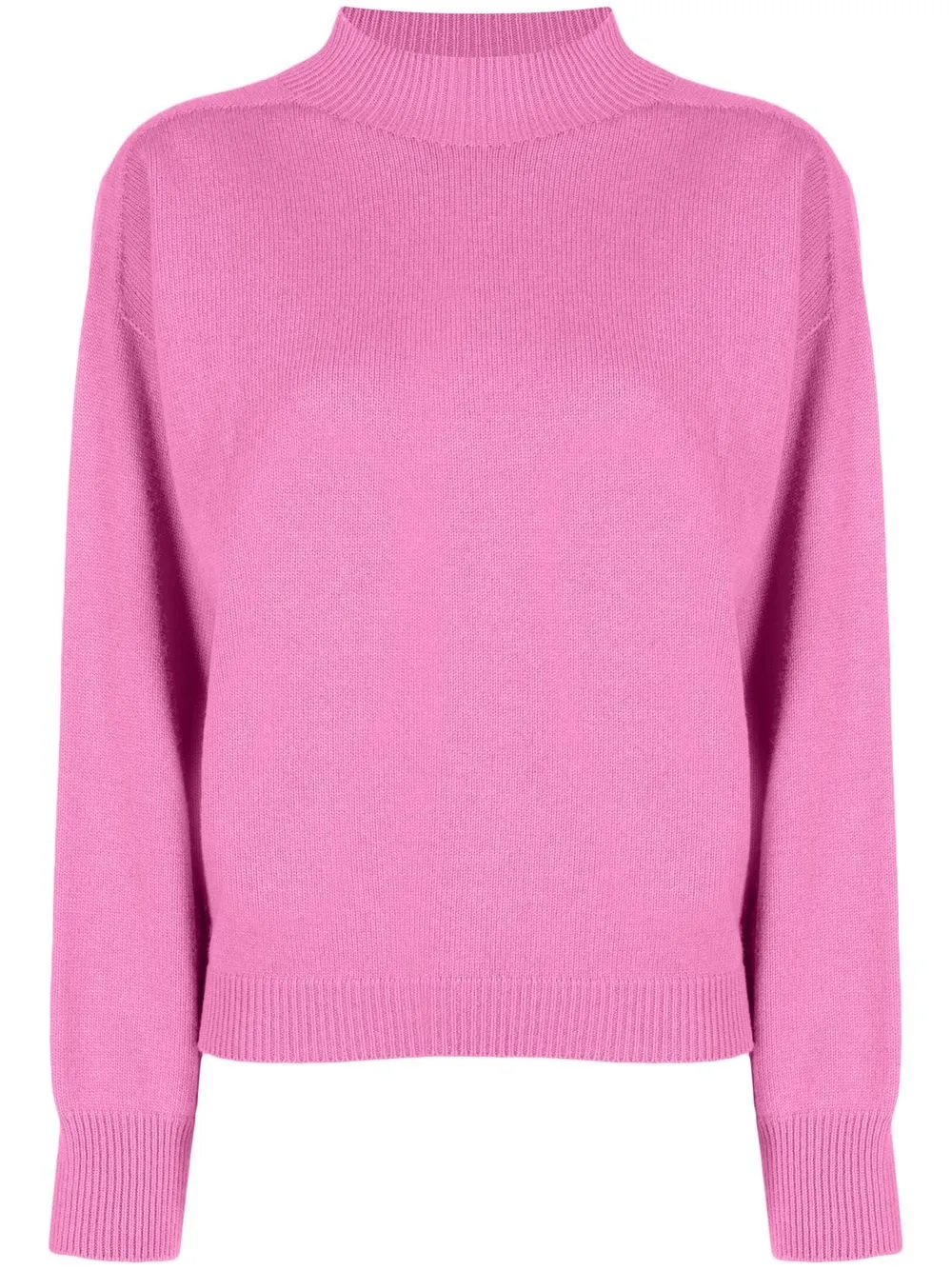 

Peserico mock-neck wool-blend jumper - Pink