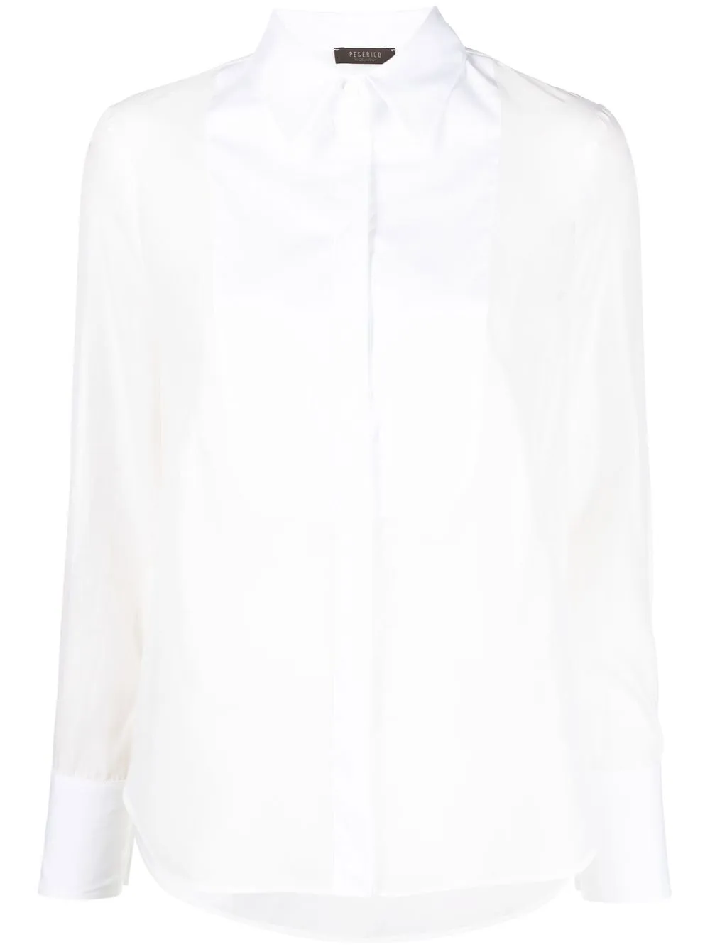 

Peserico camisa con paneles semitransparente - Blanco