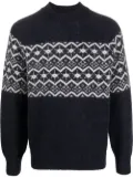 Brunello Cucinelli patterned alpaca-blend jumper - Blue