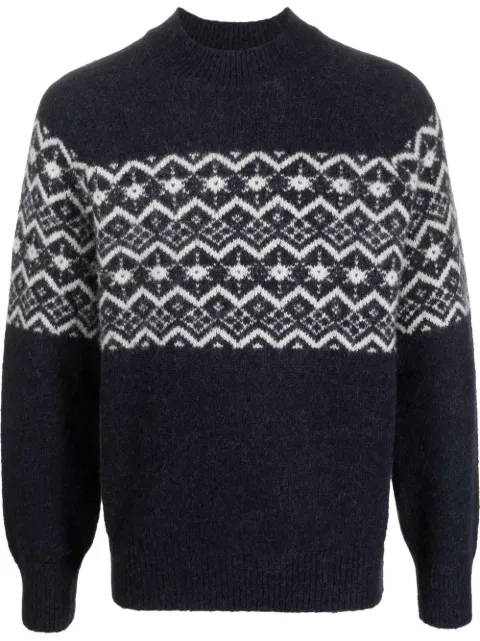 Brunello Cucinelli patterned alpaca-blend jumper