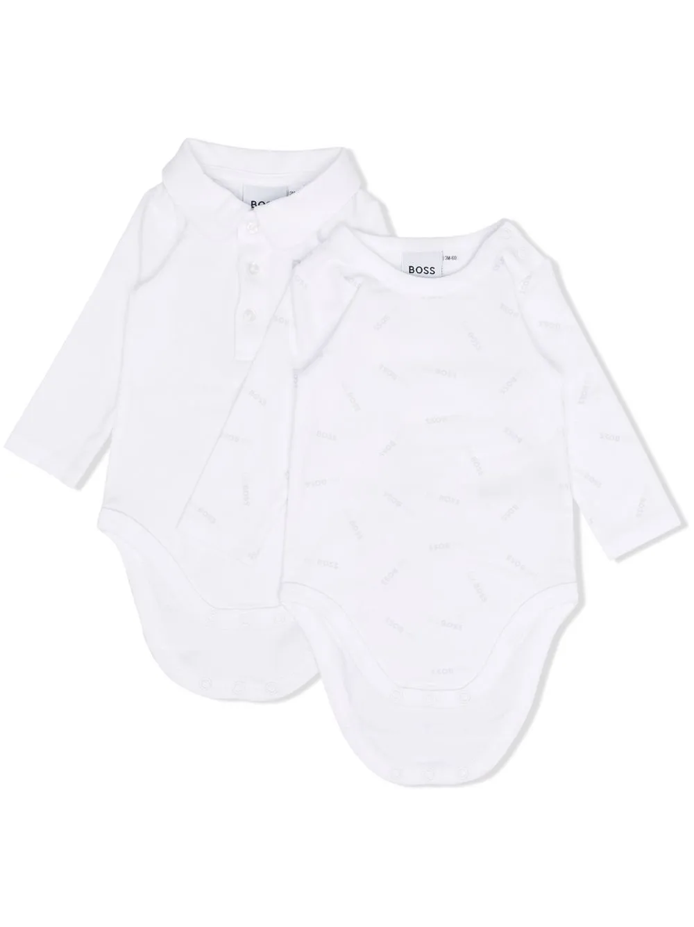 

BOSS Kidswear romper con logo estampado - Blanco