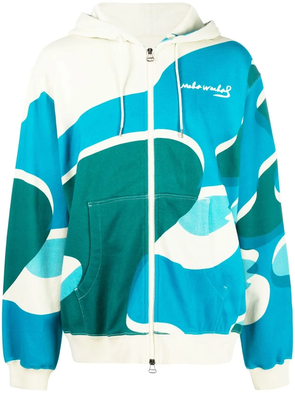 

Maharishi hoodie con motivo abstracto - Azul