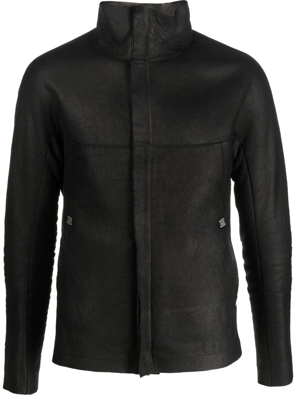 Isaac Sellam Experience crinkled zip-up leather jacket – Black