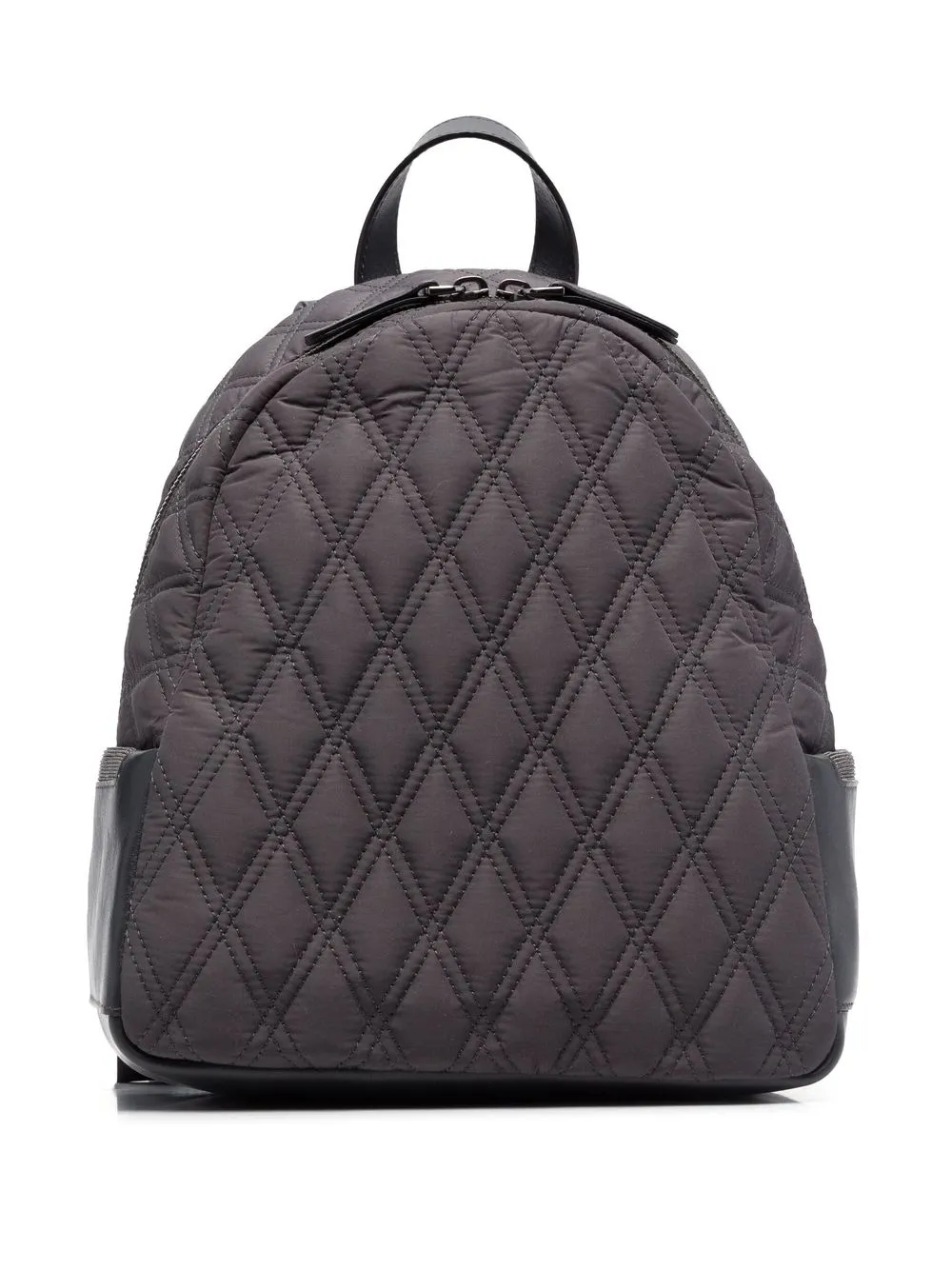 

Brunello Cucinelli Kids mochila capitonada con paneles - Gris