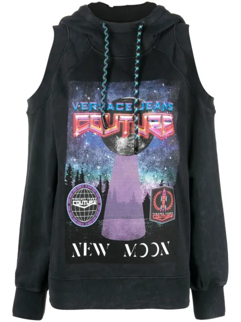 Versace Jeans Couture cut-out sleeve hoodie