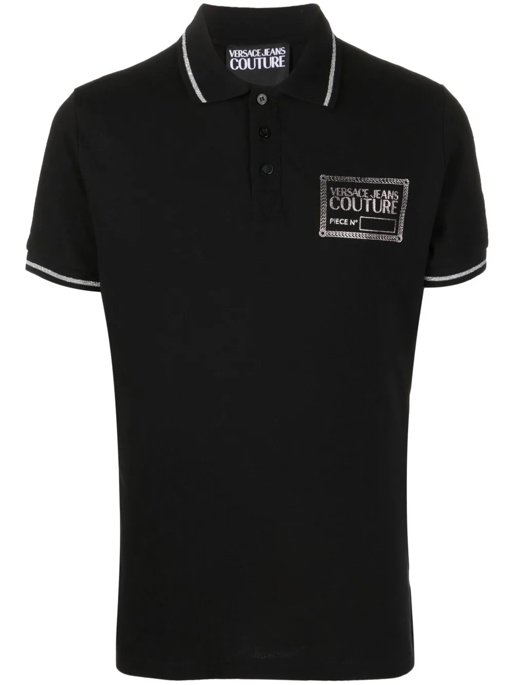 

Versace Jeans Couture playera tipo polo con logo estampado - Negro