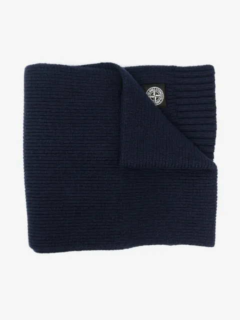 Stone Island Junior ribbed knit scarf