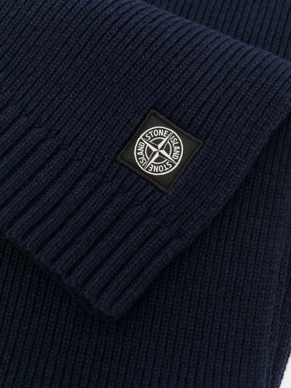  Stone Island Junior Ribbed Knit Scarf - Blue 