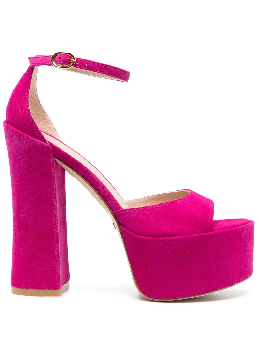 

Stuart Weitzman block-heel 150mm platform sandals - Pink