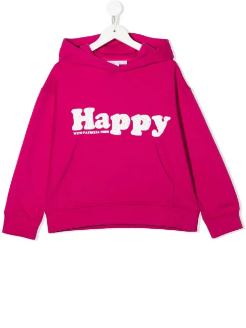 Patrizia Pepe girl slogan-print hoodie