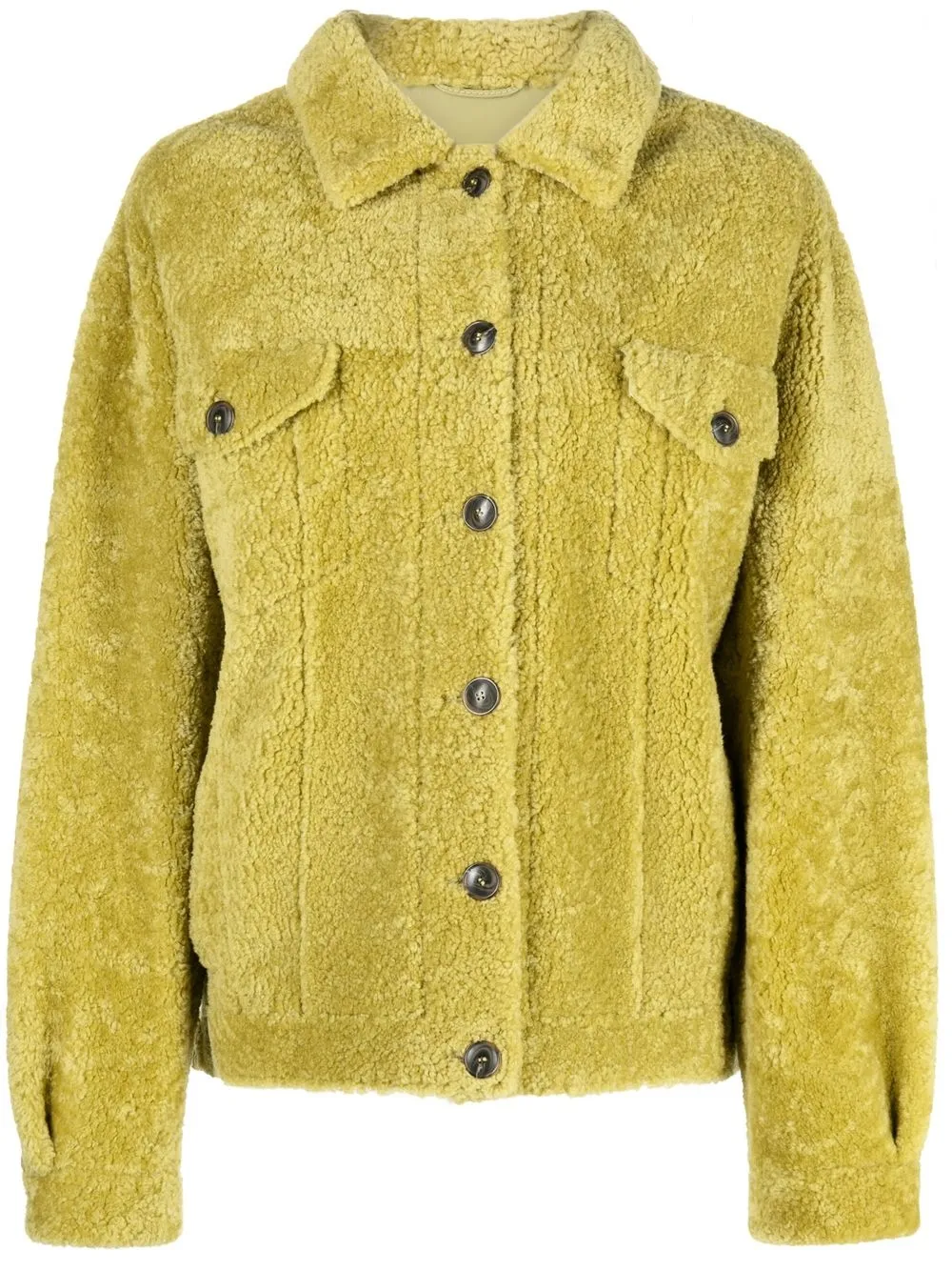 

Simonetta Ravizza Jen lamb-fur shirt-jacket - Green