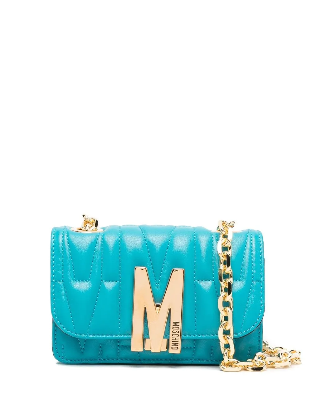 

Moschino bolsa de hombro con placa del logo - Azul