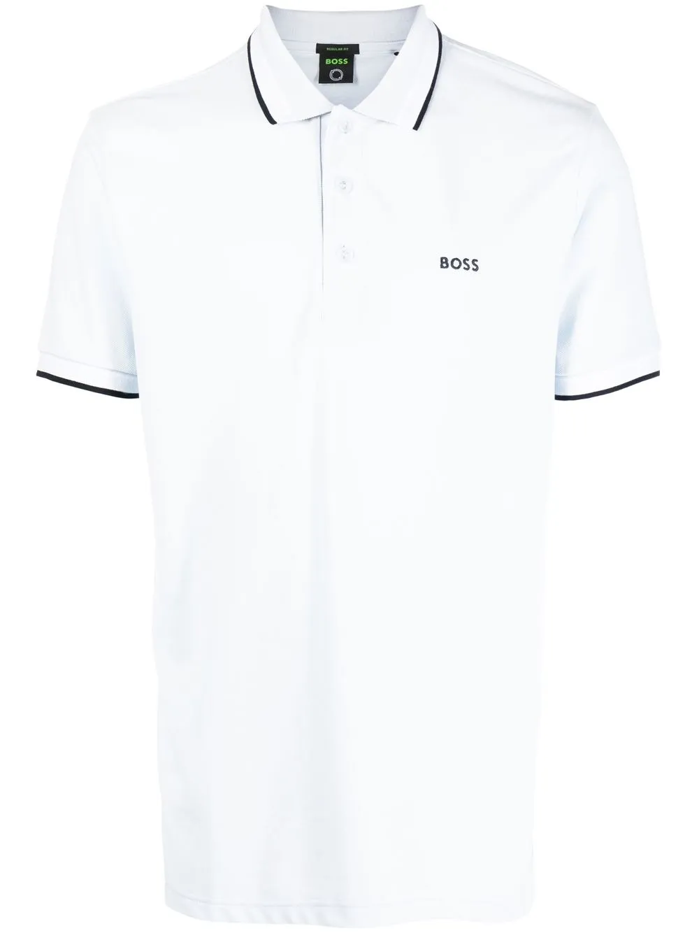 

BOSS playera tipo polo con logo bordado - Azul