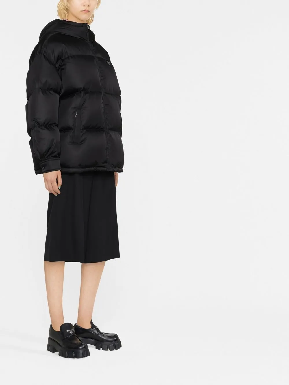 Prada trianglelogo Puffer Jacket Farfetch