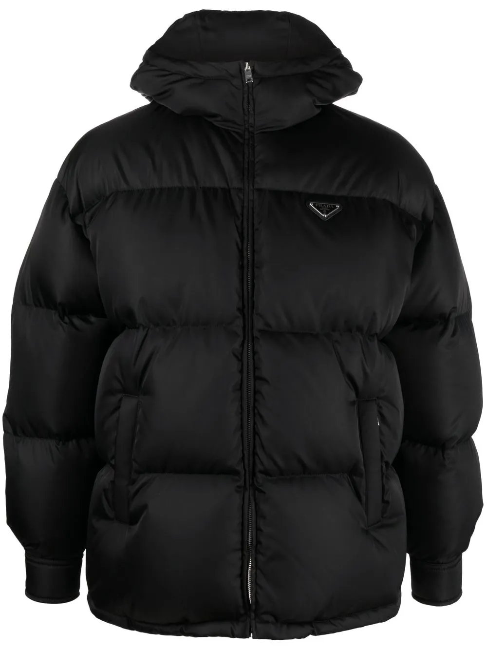 Prada trianglelogo Puffer Jacket Farfetch