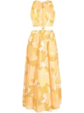 Faithfull the Brand Zeta cut-out detail dress - Yellow