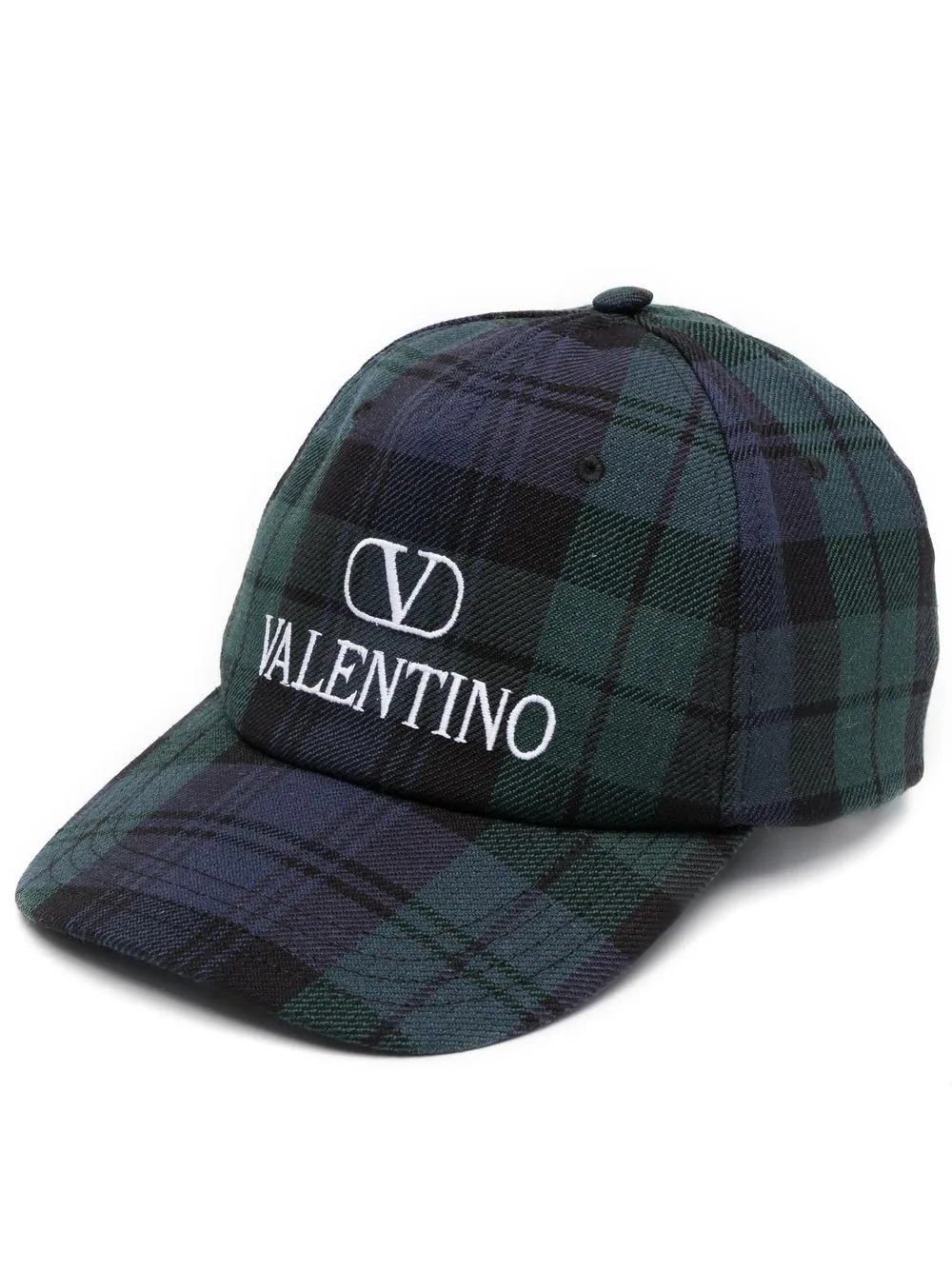 

Valentino gorra a cuadros con logo - Azul