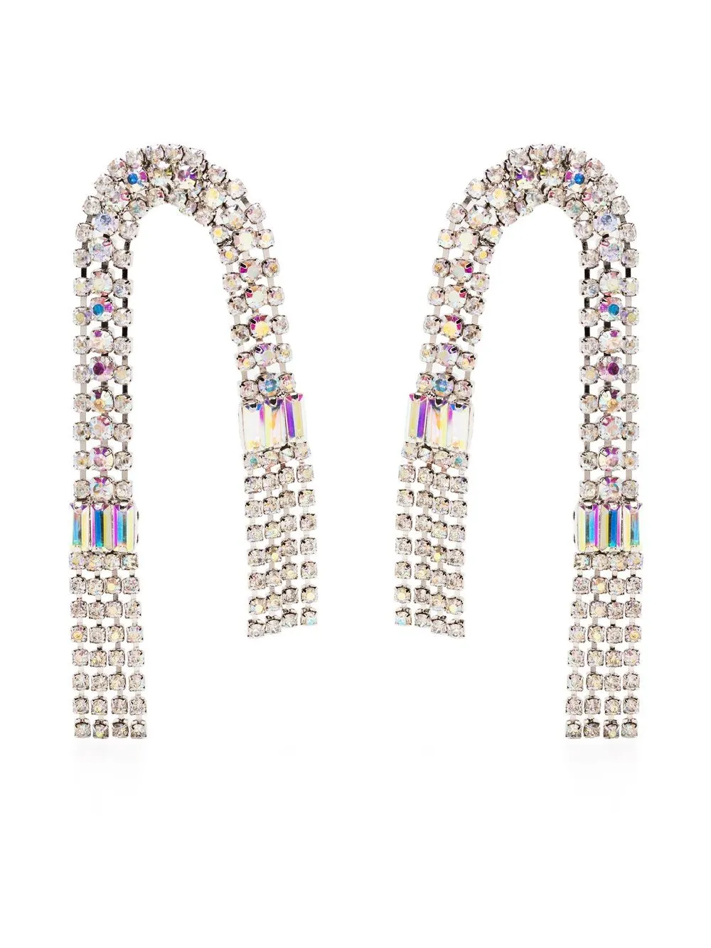 

YUN YUN SUN Meissa crystal fringe earrings - Silver