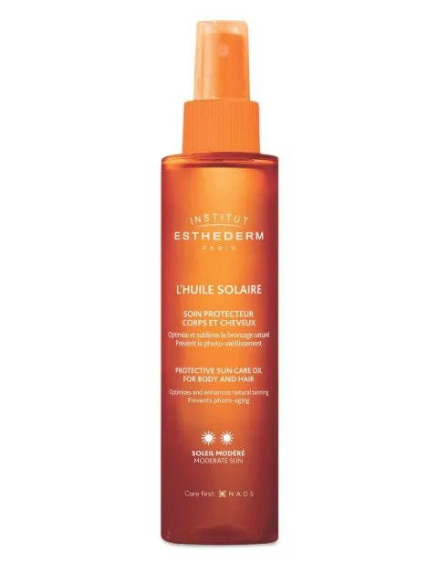 Institut Esthederm Protective Sun Care Oil for Body and Hair – Moderate Sun