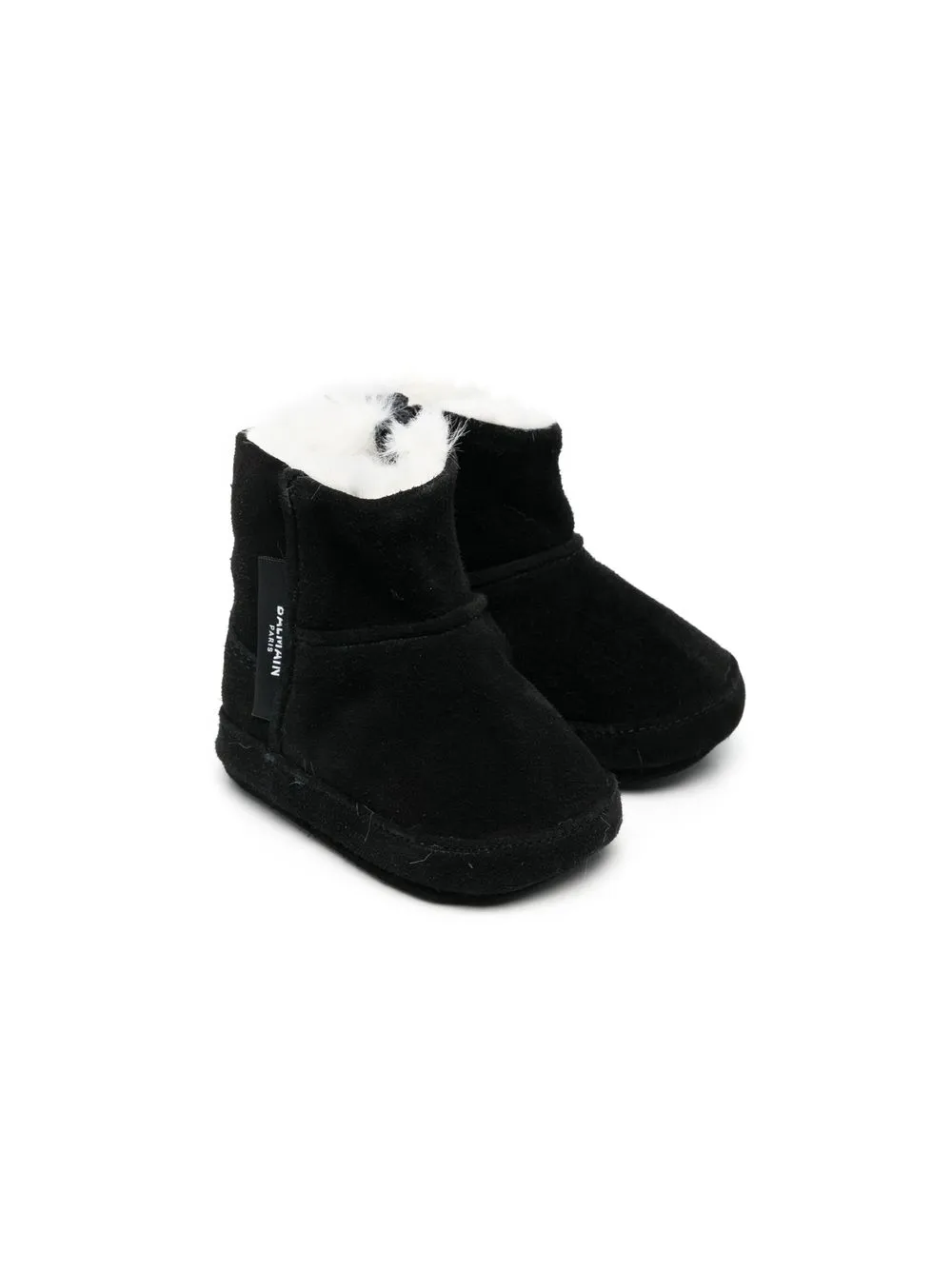 

Balmain Kids fleece-lined suede boots - Black